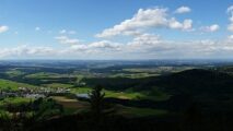 Panoramablick vom Heuberg über die Hügellandschaft